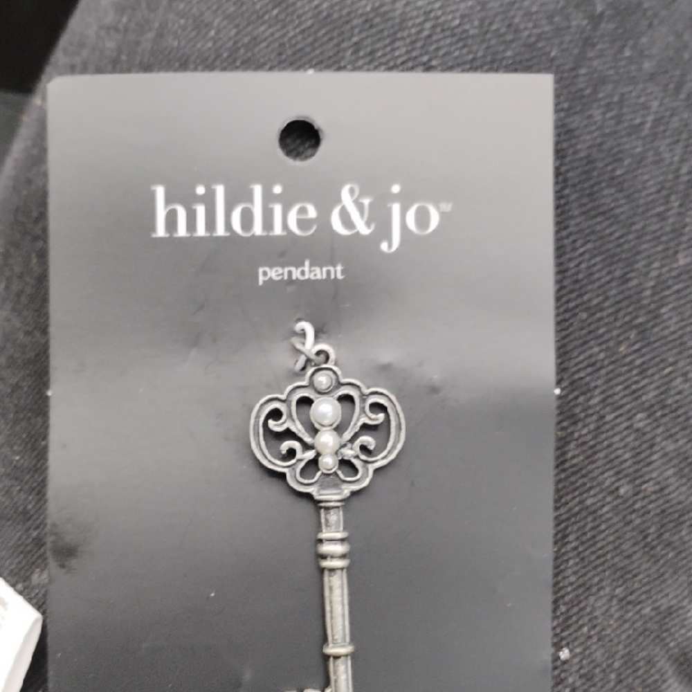 Hildie & Jo Silver Key Pendant